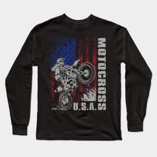 XTREME USA MOTOCROSS FLAG Long Sleeve T-Shirt